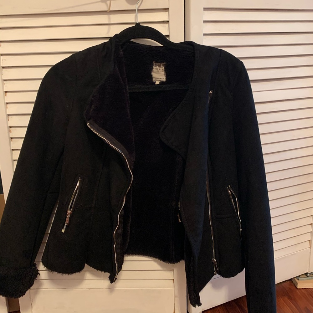 Suede biker jacket